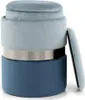 Hocker Zora 100 2er-Set Hellblau / Silber / Blau Produktbild-Vorschau 2