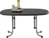 Gartentisch - Grau - Mecalit - Metallgestell - 140 x 90 cm Produktbild-Vorschau 3