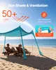 Tente de plage VEVOR avec protection solaire (UPF 50+) 3 x Voir les images du produit 3