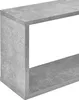 A close-up view of a gray, concrete-look shelf. Produktbild-Vorschau