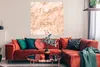 MuchoWow® Poster Marmor - Rosa - Gold 100x100 cm - Produktbild-Vorschau 2