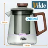 Vilde | Teekanne mit Sieb 700 ml - Schwarzes Glas - mit Produktbild-Vorschau 4