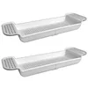 2er Set Badewannenablage Ausziehbar Weiß Wannenablage Produktbild-Vorschau 1