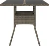 vidaXL Gartentisch mit Glasplatte Grau 80x80x75 cm Poly Produktbild-Vorschau 4
