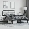 vidaXL Struttura letto con testiera in metallo nero 140x200 Anteprima dell’immagine prodotto 3