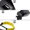 Collage of three close-up images showing different parts of an anti-theft lock system. Podgląd zdjęcia produktu