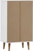 vidaXL Skriňa na topánky MOLDE White 59,5x35x103 cm Masívne Náhľad obrázku produktu 7
