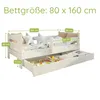 Kids Collective Kinderbett 80x160 cm Kinder Bett Jugendbett Produktbild-Vorschau 5