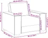 vidaXL Sofa Stuhl Wolkengrau 60 cm Stoff Produktbild-Vorschau 8