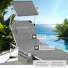Chaise longue en aluminium Aurelie, rembourrée et pliable - Voir les images du produit 4