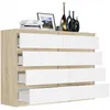 Komoda 140 cm 8 zásuvek skříňka FRAMIRE R-140-S8 mix sonoma Náhled obrázku produktu 4