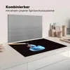 KitchenYeah© Herdabdeckplatte Blaue Bade-Ente auf schwarzem Produktbild-Vorschau 3