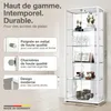 K-Möbel Vitrine en verre debout en blanc (176x67x33 cm) Voir les images du produit 2