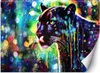 Vlies fototapete Schwarzer Panther Abstraktion 150x105 cm Produktbild-Vorschau 1
