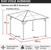 Alu Gartenpavillon SUMMERDREAM 3x3 grau inkl. LEDs Produktbild-Vorschau 3