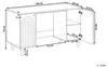 BELIANI Schreibtisch Hellbeige MDF 140 x 50 cm mit Türen Produktbild-Vorschau 3