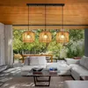 ZMH Pendelleuchte Boho Hängelampe Rattan Lampe Hängend Produktbild-Vorschau 2