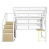 Flieks Etagenbett 140x200cm mit Schreibtisch und Ablagen, Produktbild-Vorschau 9