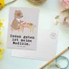 Mr. & Mrs. Panda Postkarte Bär Essen gehen - Grau Pastell - Produktbild-Vorschau 3