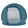 A blue pop-up camping tent with the entrance open, showing the white mesh interior. Anteprima dell’immagine prodotto
