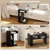 HOMCOM Beistelltisch Couchtisch mit Rollen, Schreibtisch Produktbild-Vorschau 5