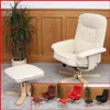A collage of different colored recliners with ottomans, set against a wood-paneled wall and carpeted floor. Anteprima dell’immagine prodotto