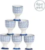 Nicola Spring 6 Stück Hand Printed Eierbecher Set - Produktbild-Vorschau 1