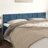 vidaXL Čelá postele, tmavomodré, 160 x 5 x 78/88 cm, zamat Náhľad obrázku produktu 2