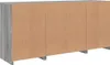 vidaXL Credenza con luci LED Grigio Sonoma 142,5x37x67 cm Anteprima dell’immagine prodotto 9
