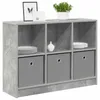 Komoda vidaXL, barva šedá beton, 88,5 x 27,5 x 63,5 cm Náhled obrázku produktu 3