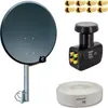 PremiumX SAT Anlage 60cm Antenne Quad LNB Balkonhalter Produktbild-Vorschau 1