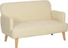 HOMCOM 2 Sitzer Sofa, Kleine Couch mit Samtoptik, Holzbeine Produktbild-Vorschau 1