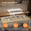 VonHaus Steh-Sitz Schreibtischaufsatz, Weiß 80 x 40 cm Mit Produktbild-Vorschau 2