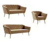 A set of three furniture pieces, including a two-seater sofa, a single armchair, and another two-seater sofa, arranged against a white background. Produktbild-Vorschau