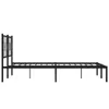 Postel s čelem kovová černá 200x200 cm Náhled obrázku produktu 6