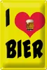 Blechschild  I Love Bier, 30 x 20 cm, Blechschilder Spruch Produktbild-Vorschau 2