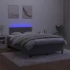 vidaXL Boxspringbett mit Matratze & LED Dunkelgrau 120x200 Produktbild-Vorschau 4