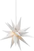 A white star-shaped lamp with multiple points, suspended by a thin wire against a white background. Produktbild-Vorschau