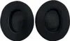 Two black ear pads for headphones are shown against a white background. Produktbild-Vorschau