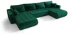 Canapé d’angle LARA U vert velours Monolith 37 - fonction Voir les images du produit 2