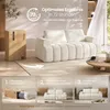VASAGLE Modulares 2-Sitzer Sofa, Rahmenlose Chenille Couch Produktbild-Vorschau 4