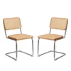 LVHOM Freischwinger 2er Set Rattan Esszimmerstuhl Produktbild-Vorschau 2