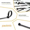 PACKIVO Kabelbinder, Schwarz - 400mm x 4,8mm, 100 Produktbild-Vorschau 4