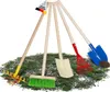 Kinder-Gartengeräte 5 tlg. Harke, Schaufel, Besen, Spaten, Produktbild-Vorschau 3
