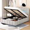 Doppelbett(140x200cm,Grau)Polsterbett,Familienbett,Plattform Produktbild-Vorschau 4