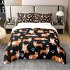 Komplet pościeli z motywem corgi, 200x200 cm, 100% bawełna, Podgląd zdjęcia produktu 1