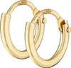 Paar 375 Echt Gold Herren Klapp Creole Ohrring Ohrschmuck Produktbild-Vorschau 1