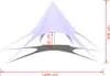 A diagram of a white hexagonal garden pavilion with dimensions indicated. Produktbild-Vorschau