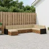 Möbel Outdoor-Sofagarnitur mit Kissen 8 pcs Natur und Produktbild-Vorschau 1