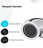 A close-up of a faucet aerator with accompanying feature descriptions. Produktbild-Vorschau